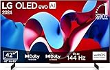 LG OLED42C47LA TV 42' (106 cm) OLED evo Fernseher (α9 Gen7 4K AI-Prozessor, webOS 24, Dolby Vision, bis zu 120Hz) [Modelljahr 2024]