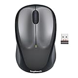 Logitech M235 Kabellose Maus, 2,4 GHz mit USB-Unifying-Empfänger, 1000 DPI Optical Tracking, 12 Monatige Batterielaufzeit, Kompatibel mit PC, Mac, Laptop und Chromebook - Grau