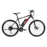 Fischer E-Mountainbike, MONTIS EM 1726 E-Bike MTB für Damen und Herren, RH 48 cm, Hinterradmotor 45 Nm, 48 V Akku, schwarz matt, 27,5 Zoll