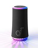 soundcore Glow Mobiler Lautsprecher mit 30W 360° Rundum-Sound, Synchronisierte Lichtstrahlen, 18h Wiedergabe, Individueller EQ, Lichtshow, IP67 wasserdicht & staubfest, Für Zuhause, Garten, Party