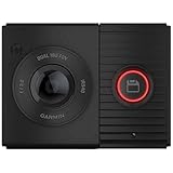 Garmin Dash Cam Tandem mit 2 x 180° Linsen für Rundumaufnahmen, Frontlinse mit 1440p, ultrakompakt, automatische Unfallerkennung, Nachtsicht mit 720p, GPS, WLAN, inkl. Speicherkarte, Sprachsteuerung