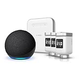 3x Bosch Smart Home Heizkörperthermostat II + Bosch Smart Home Controller II + Echo Dot (5. Gen., 2022), Anthrazit, Funktionert mit Alexa - Smart Home-Einsteigerpaket