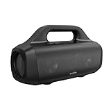 soundcore Motion Boom Bluetooth Lautsprecher von Anker, mit Titan Audiotreibern, BassUp Technologie, IPX7 Wasserschutz, 24h Akku, ideal für draußen, Garten, Strand