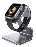 Lamicall Ladestation für Apple Watch, Charging Dock Station - Halterung Ständer für Apple Watch Series 9, 8, SE, Ultra 2, iWatch Series 7/6 / 5/4 / 3/2 / 1, 44mm / 42mm / 40mm / 38mm - Grau