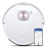 ECOVACS DEEBOT OZMO T8 Saugroboter mit Wischfunktion (2in1), Roboterstaubsauger (App Steuerung), Wischroboter (Feuchtreinigung), intelligente Navigation, Alexa, weiß