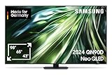 Samsung Neo QLED 4K QN90D Fernseher 55 Zoll, Samsung TV mit Neural Quantum 4K AI Gen2 Prozessor, Quantum-Matrix-Technologie, AI 4K Upscaling, Smart TV, KI TV, GQ55QN90DATXZG, Deutsches Modell [2024]