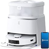 ECOVACS DEEBOT T30 PRO OMNI Saugroboter mit Wischfunktion, mit TrueEdge Moppin, Zero Tangle Bürste, 11.000 PA Saugkraft mit heißem Wasser und Smart Rewash, Farbe Silber