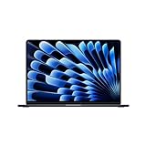 Apple 2024 15' MacBook Air Laptop mit M3 Chip: 15,3' Liquid Retina Display, 8 GB gemeinsamer Arbeitsspeicher, 256 GB SSD Speicher, beleuchtete Tastatur, 1080p FaceTime HD Kamera, Touch ID, Mitternacht