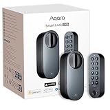 Aqara Smart Lock U200 (mit Fingerabdruck), Matter over Thread, Smartes Türschloss mit Apple Home Key und Aufladbarem Akku, Unterstützt Apple Home, Google Home, Alexa und SmartThings, Schwarz