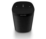 Sonos One Smart Speaker, schwarz – Intelligenter WLAN Lautsprecher mit Alexa Sprachsteuerung, Google Assistant & AirPlay – Multiroom Speaker für unbegrenztes Musikstreaming