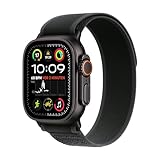 Apple Watch Ultra 2 (GPS + Cellular 49 mm) Smartwatch, Sportuhr mit Titangehäuse in Schwarz und Trail Loop in Schwarz (M/L). Fitnesstracker, präzises GPS, extra Lange Batterielaufzeit