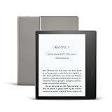 Kindle Oasis, Leselicht mit verstellbarer Farbtemperatur, wasserfest, 32 GB, WLAN, gratis Mobilfunkverbindung + WLAN, Grafit