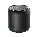 Anker Soundcore mini Bluetooth Lautsprecher mit 15 Stunden Spielzeit, Fantastischer Sound, 20 Meter Bluetooth Reichweite, FM Radio und intensiver Bass(Schwarz)