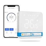 Meross Smart Thermostat Boiler WLAN Heizungsthermostat Raumthermostat WiFi Thermostat Heizen & Kühlen Intelligente Wandthermostat für Siri & Google Sprachfehl, Fernsteuerung