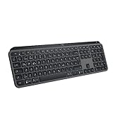 Logitech MX Keys S kabellose Tastatur, Low Profile, Precise Quiet Typing, Programmable , Backlighting, Bluetooth, Rechargeable, für Windows PC/Linux/Chrome/Mac - Graphit, Deutsches QWERTZ-Layout