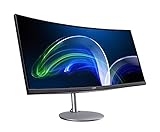 Acer CB342CUR Monitor 34 Zoll (86 cm Bildschirm) QHD, 75Hz OC, 60Hz, 1ms (VRB), 2xHDMI 2.0, DP 1.2, höhenverstellbar, HDMI/DP FreeSync