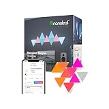 Nanoleaf Shapes Triangle Starter Kit, 9 Smarten Dreieckigen LED Panels RGBW - Modulare WLAN 16 Mio Farben Wandleuchte Innen, Musik & Bildschirm Sync, Funktioniert mit Alexa Google Apple, Deko & Gaming