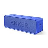Anker SoundCore Kompakter Bluetooth 4.2 Lautsprecher, 24 Stunden Wiedergabe, Intensiver Bass, Integriertes Mikrofon, kompatibel mit iPhone, iPad, Nexus, HTC und mehr (in Blau)