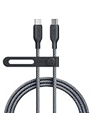 Anker USB-C auf USB-C Kabel (240W, 180cm) Typ-C Bio-Nylon Ladekabel, Schnellladekabel, Kompatibel mit MacBook Pro 2020, iPad Pro 2020, iPad Air 4, Samsung Galaxy S23+/S23 Ultra, Tablet, Pixel und mehr