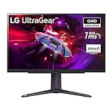 LG Electronics 27GS75QX-B.AEU UltraGear™ QHD Gaming IPS-Monitor 27' (68,4 cm), 2560 x 1440, 16:9, 1ms GtG, 180 Hz, HDR10, 300 cd/m² Helligkeit (typ.), NVIDIA G-Sync Compatible, AMD FreeSync - Schwarz