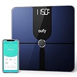 eufy Smart Scale P1, Smarte Personenwaage mit Bluetooth, Große LED-Anzeige, 14 Messwerte, Misst Gewicht/Körperfett/BMI/Körperzusammensetzung, Oberfläche aus Hartglas, lbs/kg