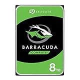 Seagate Barracuda 8TB interne Festplatte HDD, 3.5 Zoll, 5400 U/Min, 256 MB Cache, SATA 6GB/s, silber, FFP, Modellnr.: ST8000DMZ04