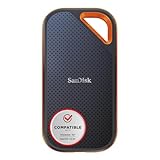 SanDisk Extreme PRO Portable SSD externe SSD 4 TB (externe Festplatte mit SSD Technologie 2,5 Zoll, 2000 MB/s Lesen und Schreiben, stoßfest, AES-Verschlüsselung, wasser- und staubfest) grau