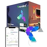 Nanoleaf Shapes Mini Triangle Starter Kit, 9 Smarten Dreieckigen Mini LED Panels RGBW - Modulare WLAN 16 Mio. Farben Wandleuchte Innen, Musik & Bildschirm Sync, Funktioniert mit Alexa, Deko & Gaming