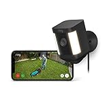 Ring Spotlight Kamera Plus Netzstecker (Spotlight Cam Plus Plug-in)| Überwachungskamera aussen mit WLAN, HD-Video, LED-Flutlicht, Nachtsicht, Bewegungserfassung & Sirene | Alexa-kompatibel