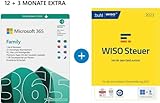 Microsoft 365 Family 12+3 months subscription | 6 users | Multiple PCs/Macs, Tablets/mobile devices | Download Code + WISO Steuer 2023 (für Steuerjahr 2022) | Aktivierungscode per Email