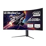 LG Electronics 45GR95QE-B UltraGear Gaming Monitor 45' (113 cm), Curved, OLED, 3440 x 1440, 21:9, WQHD 1440p, 98,5% DCI-P3, HDR10, 0,03 ms GtG - Schwarz