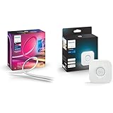 Philips Hue Color & White Ambiance Play Gradient PC Lightstrip für 3x24/27” inkl. Hue Bridge, dimmbar, 16 Mio. Farben, steuerbar via App, kompatibel mit Amazon Alexa, Apple HomeKit & Google Assistant