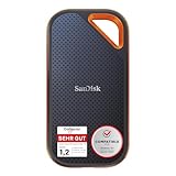 SanDisk Extreme PRO Portable SSD 1 TB (externe SSD, NVMe-SSD-Performance, 2,5 Zoll, 2.000 MB/s Lesen und Schreiben, AES-Verschlüsselung, IP65-Wasser- und -Staubschutz) grau