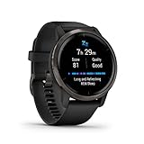 Garmin Venu 2 – GPS-Fitness-Smartwatch mit ultrascharfem 1,3“ AMOLED-Touchdisplay, umfassenden und Gesundheitsfunktionen, über 25 vorinstallierte Sportarten, Garmin Music und Garmin Pay