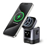 UGREEN UNO 2 in 1 Qi2 zertifizierte Ladestation, 15W iPhone Ladestation kompatibel mit MagSafe, magnetisches Wireless Charger für iPhone 16/15/14/13/12, AirPods 2/3, Winkel-Einstellbarer Ladeständer