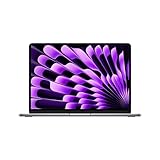 Apple 2024 13' MacBook Air Laptop mit M3 Chip: 13,6' Liquid Retina Display, 8 GB gemeinsamer Arbeitsspeicher, 256 GB SSD Speicher, beleuchtete Tastatur, 1080p FaceTime HD Kamera, Touch ID, Space Grau