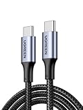 UGREEN USB C Kabel 100W PD 3.0 Ladekabel USB C Schnellladekabel 5A/20V PPS kompatibel mit iPhone 16/15, M3 MacBook Pro/Air, 2024 iPad Air, Galaxy S24 Ultra Pixel 9 Steam Deck usw. (2M, Space Grau)