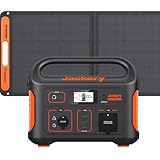 Jackery Solargenerator 500, 518WH Tragbare Powerstation mit SolarSaga 100W Solarpanel, 230V/500W mobile Stromversorgung mit LCD Anzeige für Urlaub auf dem Campingplatz, Outdoor Abenteuer & Notfälle