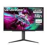 LG Ultragear 16:9 UHD Gaming Monitor 27GR93U-B - 27 Zoll, IPS-Display, HDR10, AMD FreeSync, Grau/Schwarz