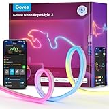 Govee Neon Rope Light 2, RGBIC Neon LED Strip 5m mit Form-Mapping, DIY Design, Funktioniert mit Matter, Alexa & Google Assistant, Neon LED Streifen für Schlafzimmer Halloween Wanddekoration, Weiß