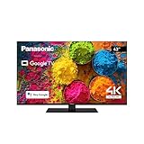 Panasonic TX-43MX700E, 43 Zoll 4K Ultra HD LED Smart 2023 TV, High Dynamic Range (HDR), Dolby Atmos & Dolby Vision, Google TV, Google Assistant, Chromecast, Mittelfuß, Schwarz