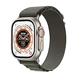 Apple Watch Ultra (GPS + Cellular, 49mm) Smartwatch - Titangehäuse, Alpine Loop Grün - Small. Fitnesstracker, präzisesGPS, Aktionstaste, extra Lange Batterielaufzeit, helleres Retina Display