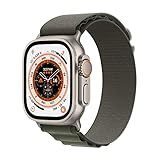 Apple Watch Ultra (GPS + Cellular, 49mm) Smartwatch - Titangehäuse, Alpine Loop Grün - Small. Fitnesstracker, präzisesGPS, Aktionstaste, extra Lange Batterielaufzeit, helleres Retina Display