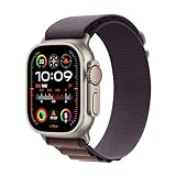 Apple Watch Ultra 2 (GPS + Cellular, 49 mm) Smartwatch mit robustem Titangehäuse und Alpine Loop Armband (Medium) in Indigo. Fitnesstracker, präzises GPS, extra Lange Batterielaufzeit, CO₂ neutral