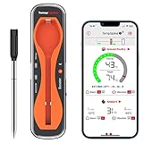 ThermoPro TempSpike Fleischthermometer Kabellos 150m Bluetooth Grillthermometer IP67 Meat Thermometer Bratenthermometer für Backofen Grill Smoker Rotisserie Airfryer Sicher im Geschirrspüler