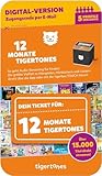 tigermedia tigertones-Ticket (DIGITAL) sofort vergübar 12 Monate Audio-Streaming 20.000 Hörspiele Hörbücher Kindermusik tigerbox 5 Profile | Aktivierungscode per Email