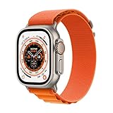 Apple Watch Ultra (GPS + Cellular, 49mm) Smartwatch - Titangehäuse, Alpine Loop Orange - Small. Fitnesstracker, präzisesGPS, Aktionstaste, extra lange Batterielaufzeit, helleres Retina Display