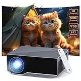 Beamer with 5G WiFi Bluetooth, Mini Outdoor/Home Video Beamer Full HD Native 1080P Tragbar Projektor 4K Heimkino 18000 Lumen Kompatibel mit iPhone/Android/HDMI/USB/PS5/TV Stick/X-Box.