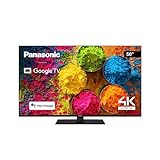 Panasonic TX-50MX700E, 50 Zoll 4K Ultra HD LED Smart TV, High Dynamic Range (HDR), Dolby Atmos & Dolby Vision, Google TV, Google Assistant, Chromecast, Mittelfuß, Schwarz