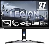 Lenovo Legion Y27qf-30 | 27' QHD Gaming Monitor | 2560x1440 | 240Hz | 400 nits | 0,5ms Reaktionszeit | HDMI | DisplayPort | AMD FreeSync Premium | schwarz